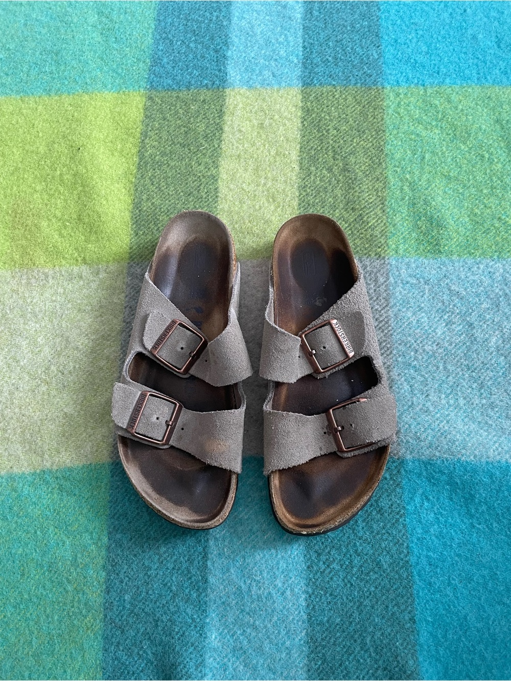 Birkenstock Arizona Taupe Suede Sandals Women’s
